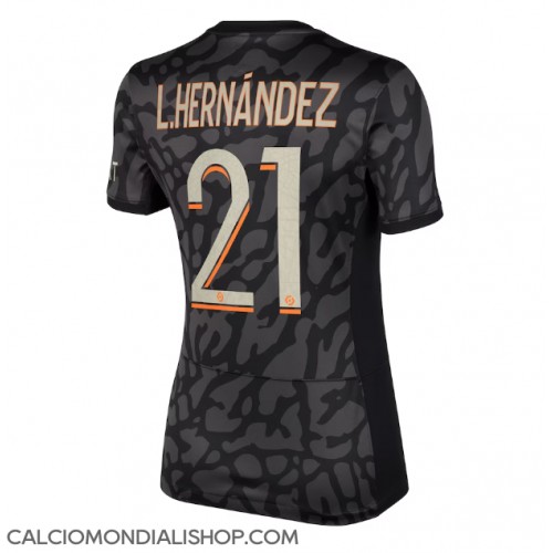 Maglie da calcio Paris Saint-Germain Lucas Hernandez #21 Terza Maglia Femminile 2023-24 Manica Corta